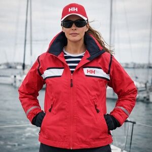 Helly Hansen Salt Original Sailing Jacket Water/Windproof Hood Sz SP Fishing